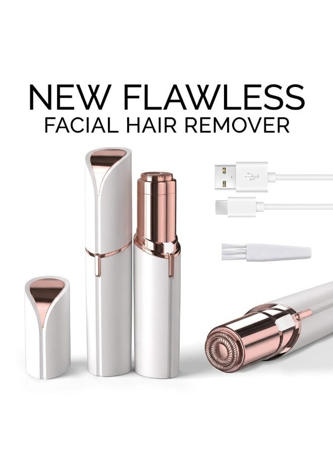 Flawless Facial Hair Removal for Women, Painless Hair Removal Device, Women Facial Hair Remover, Best Face Razors / Trimmer / Electric Shaver for Chin / Upper Lip / Peach Fuzz - Image 1